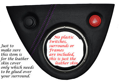 PURPLE STITCH FITS HONDA CIVIC & CIVIC TYPE R 01-05 GEAR SURROUND LEATHER COVER