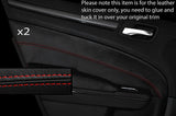 RED STITCHING 2X REAR DOOR CARD TRIM SKIN COVERS FITS CHRYSLER 300 2012-2016