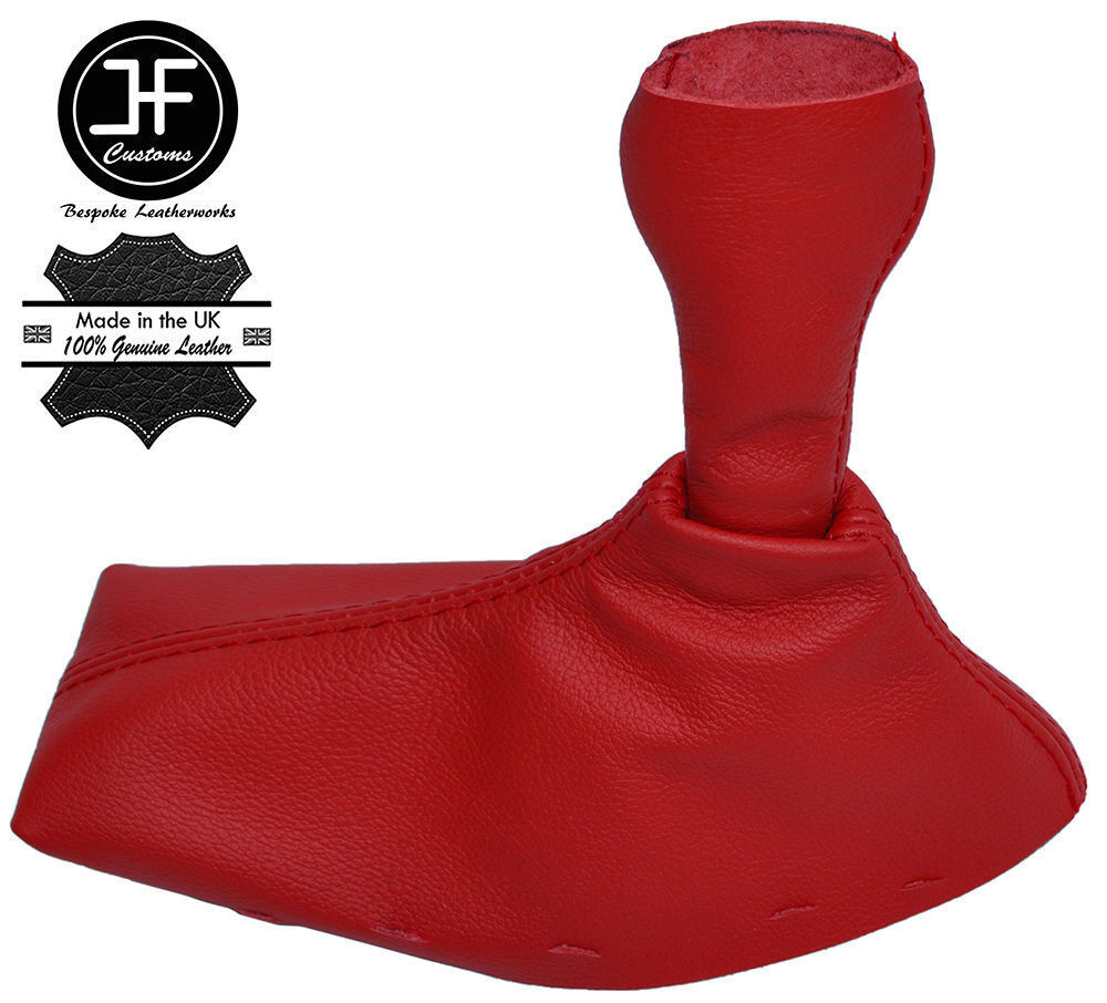 RED LEATHER LEATHER 5 SPEED GEAR GAITER FITS PORSCHE 986 BOXSTER 1996-2004