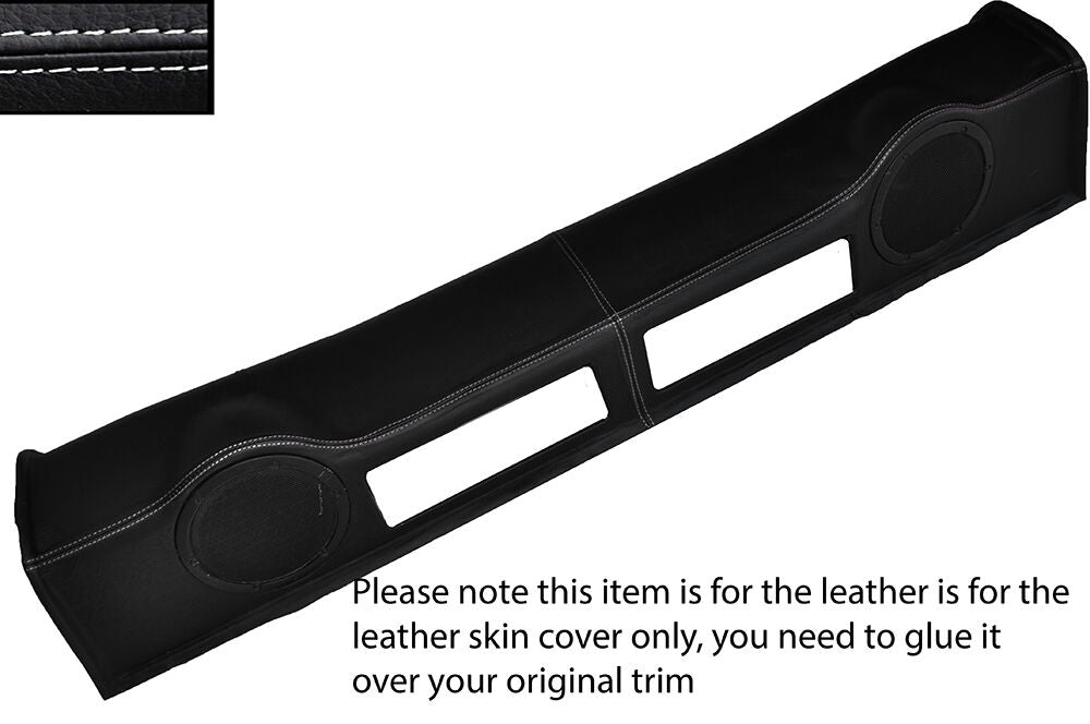WHITE STITCH REAR SPEAKER PANEL LEATHER TRIM SKIN COVER FITS NISSAN 350Z 02-09
