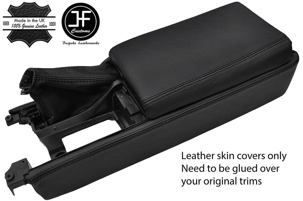 BLACK & BLACK LEATHER CONSOLE+ARMREST+HANDBRAKE COVERS FITS NISSAN 300ZX 90-96