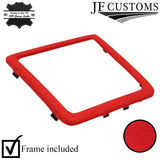 RED & BLACK LEATHER GEAR+SURROUND COVER+FRAMES FITS VAUXHALL VECTRA C 02-08