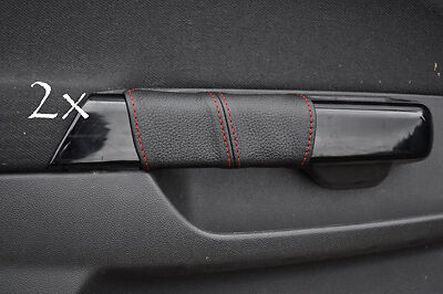 red sttiching FITS VAUXHALL OPEL CORSA D 2X DOOR HANDLE COVERS  2006-2011