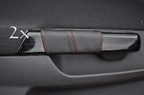 red sttiching FITS VAUXHALL OPEL CORSA D 2X DOOR HANDLE COVERS  2006-2011