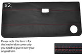 RED STITCH 2X FULL DOOR CARD LEATHER SKIN COVER FITS AUSTIN METRO CUSTOM NEW