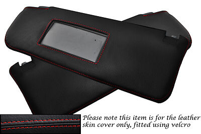 RED STITCHING FITS AUDI A3 1996-2003 2X SUN VISORS LEATHER SKIN COVERS ONLY
