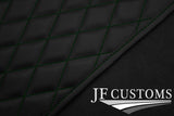 D GREEN DIAMOND STITCH VINYL 4XTAILORED FLOOR CARPET FOR JAGUAR F-PACE 16-21 JF1