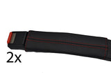 red stitch FITS TOYOTA MR2 MK1 84-90  2X SEAT BELT STALK LEATHER COVERS
