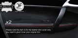 RED STITCH 2X FRONT DOOR ARMREST LEATHER COVERS FITS PORSCHE CAYENNE 955 957