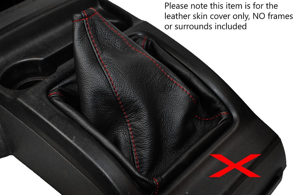 RED STITCHING MANUAL LEATHER GEAR GAITER SHIFT BOOT FITS ISUZU RODEO 07-12
