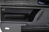 GREY STITCH 2X FRONT DOOR CARD TRIM SKIN COVERS FITS VW BEETLE 1998-2011