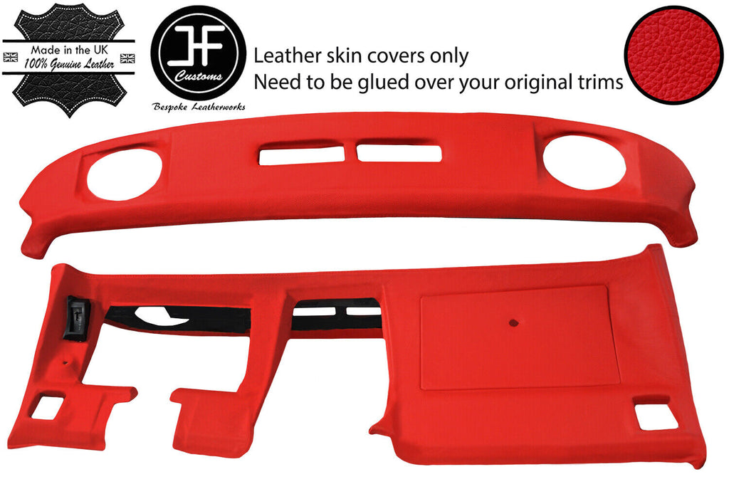 RED TOP GRAIN LEATHER DASH DASHBOARD COVER FOR CORVETTE C3 1977-1982 JF1