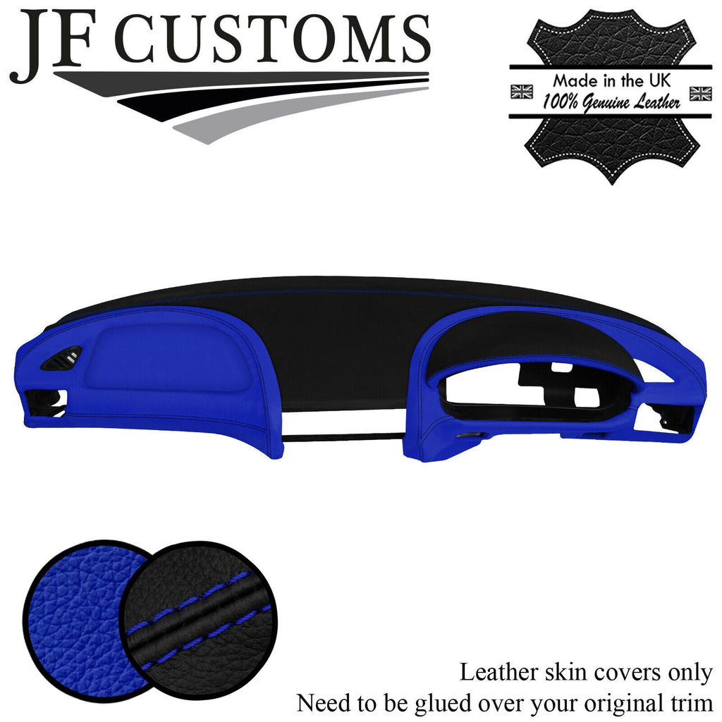 BLACK & BLUE LEATHER DASHBOARD KIT REAL LEATHER COVERS FOR BMW Z3 1995-2003