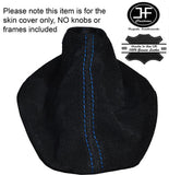 BLUE STITCHING SUEDE GEAR GAITER FITS VOLKSWAGEN VW GOLF MK4 BORA 1998-2005