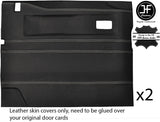 GREY STITCH 2X FRONT DOOR CARD COVERS FITS LAND ROVER DEFENDER 90 110 STYLE 2