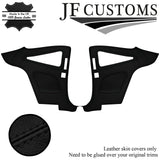 BLACK STITCH ITALIAN 2X REAR QUARTER DOOR PANEL COVERS FOR JAGUAR XK8 X100 96-04