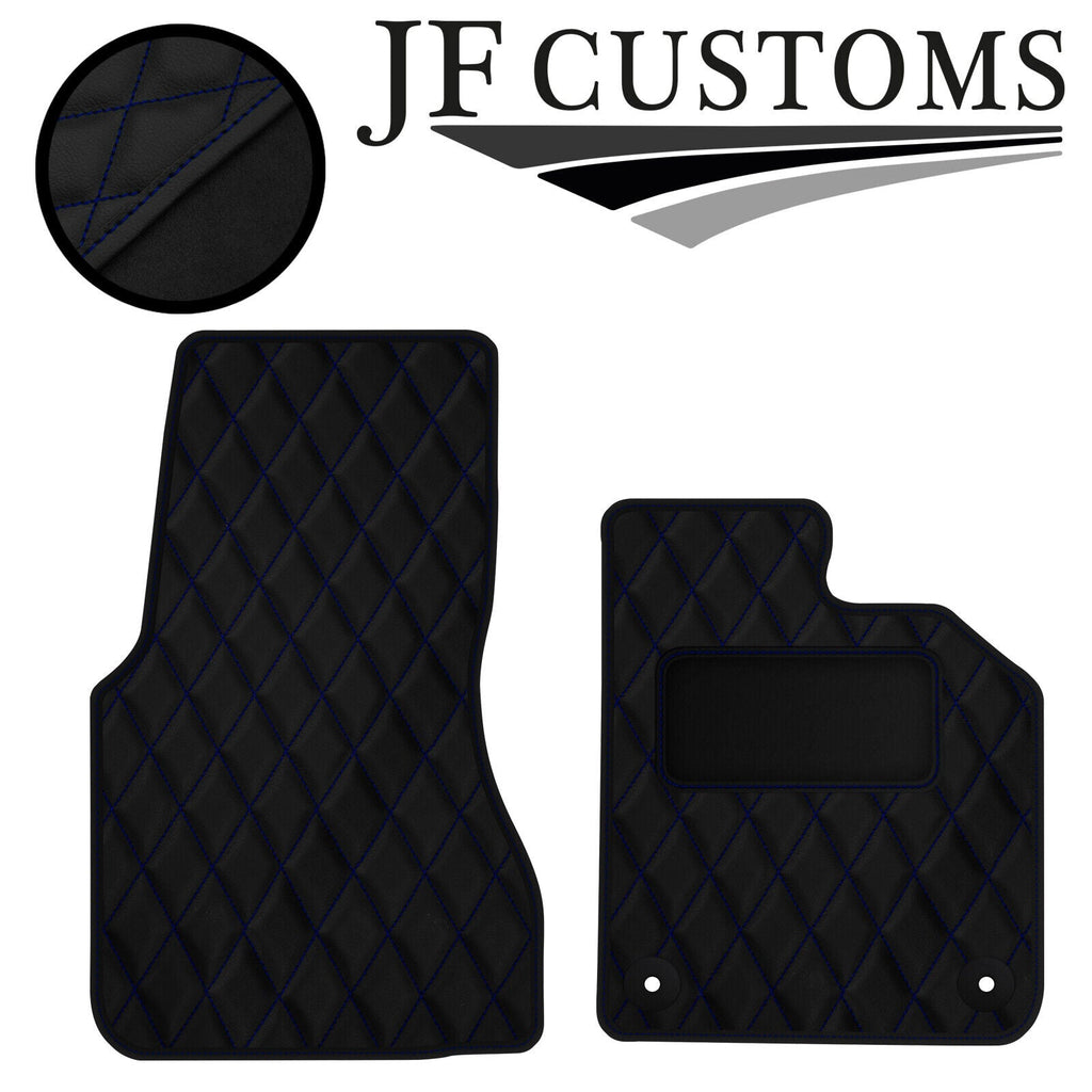 D BLUE DIAMOND STITCH VINYL 2X TAILORED FLOOR CARPET FOR SMART FORTWO 453 14-21