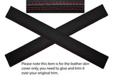 RED STITCH 2X DOOR SILL TRIM LEATHER SKIN COVERS FITS MG MGB GT CUSTOM NEW