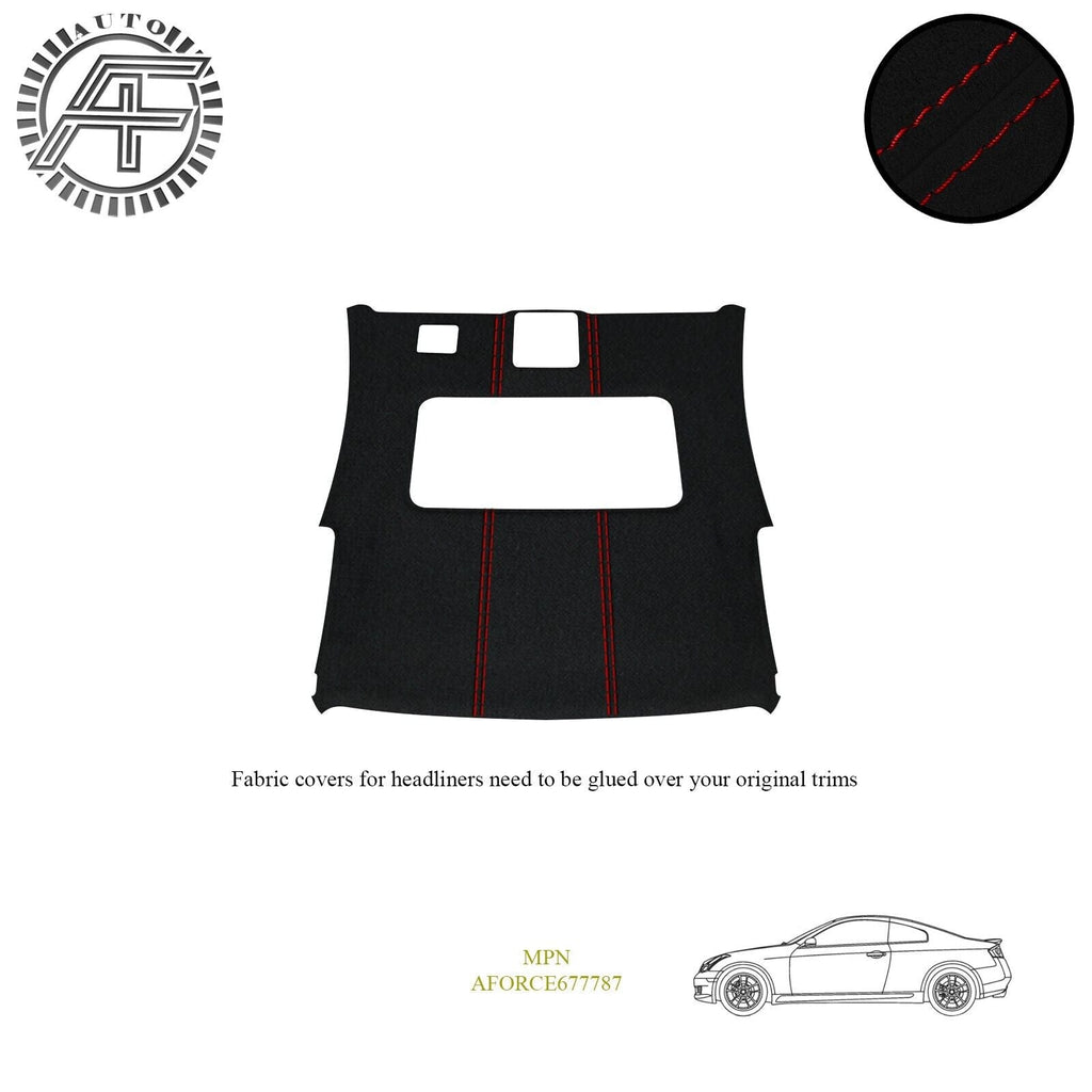 LUXE SUEDE HEADLINER COVER FOR INFINITI G35 MK3 2 DOOR COUPE + SUNROOF 2003-2007