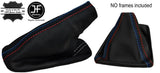 WHITE & TRI STITCH REAL LEATHER GEAR & HANDBRAKE GAITER FITS BMW F20 F21 11-15