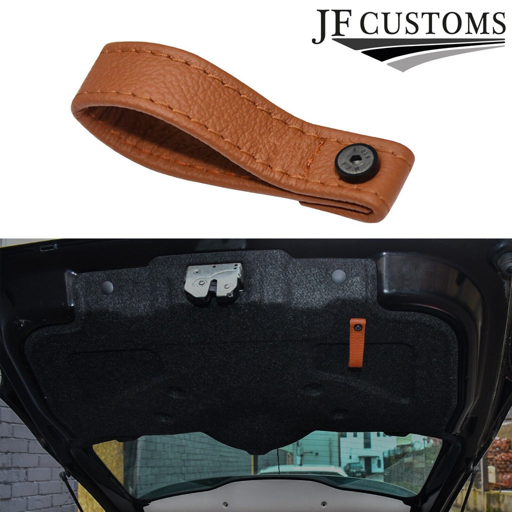 TAN LEATHER TAILGATE BOOT PULL STRAP HANDLE FITS FIAT 500 ABARTH 07-16