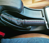 ITALIAN STITCHING FITS ALFA ROMEO 159 05-12 LEATHER HANDBRAKE + HANDLE COVER