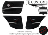 RED STITCH ITALIAN LEATHER 3X DOOR HANDLE COVERS FOR BMW E90 E91 E9X MADE IN UK