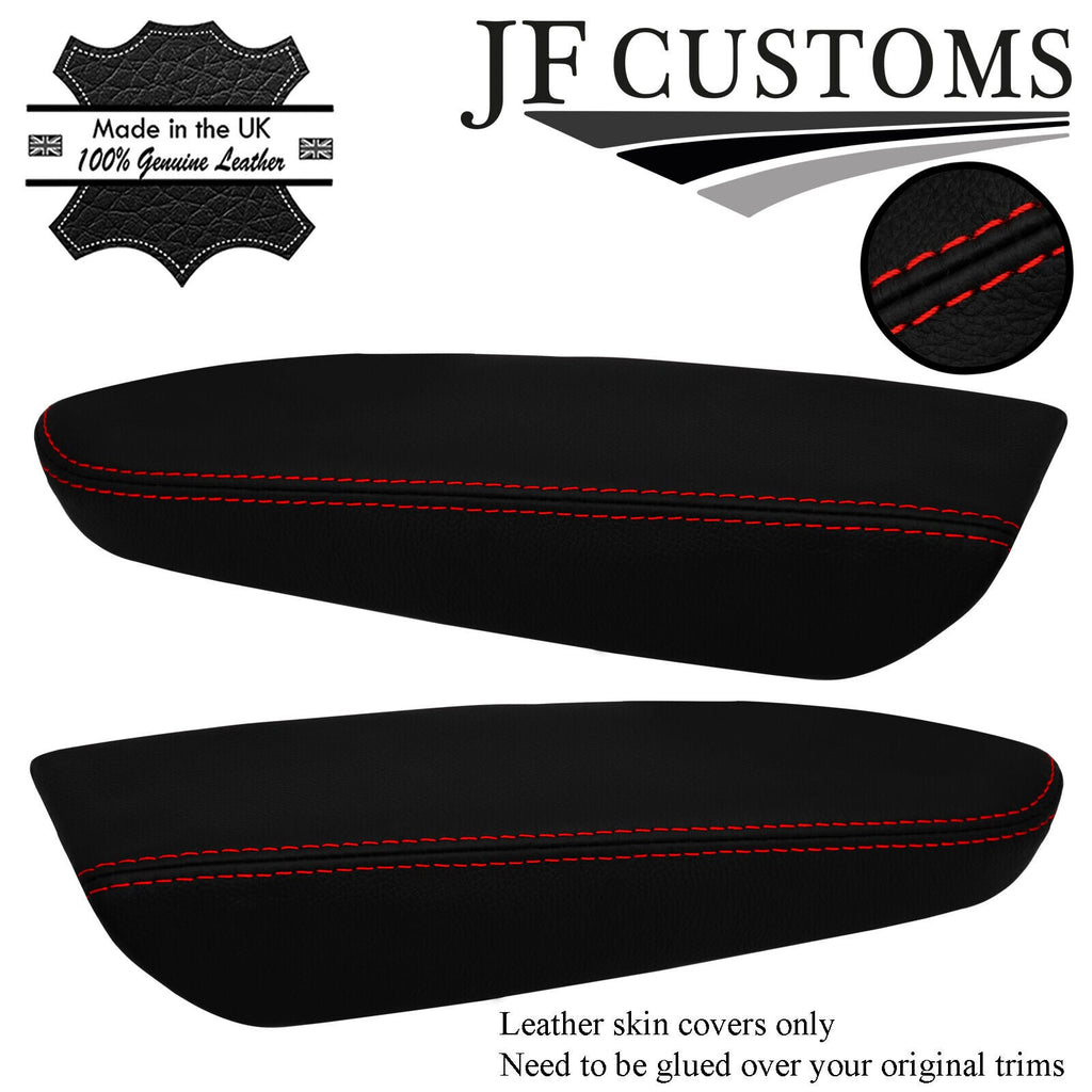 RED STITCH ITALIAN LEATHER 2X REAR DOOR ARMREST COVER FOR HONDA ACURA TL 04-08