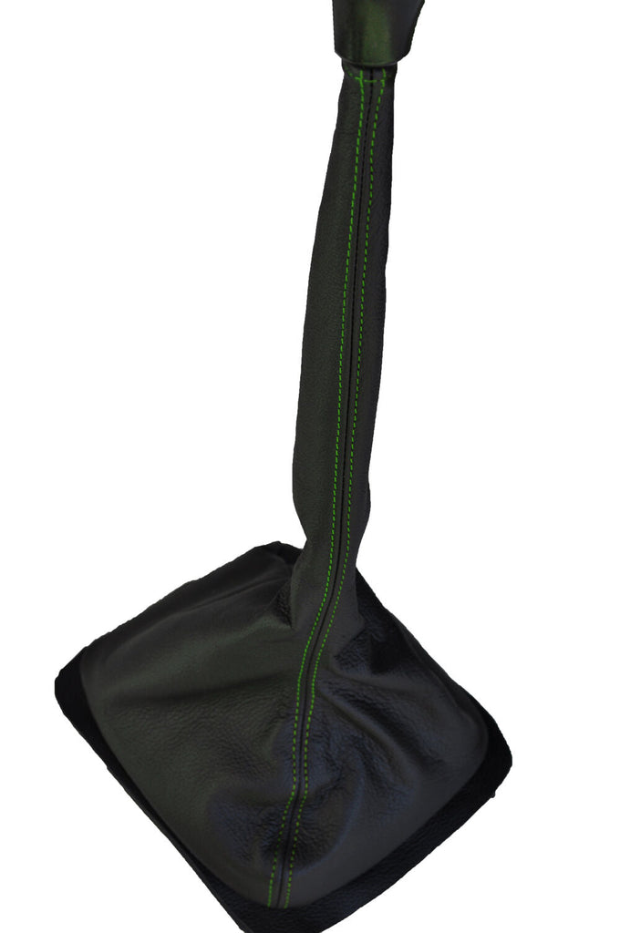 GREEN STITCH LONG LEATHER GEAR GAITER FITS VW T25 BUS VAN VANAGON WESTFALIA