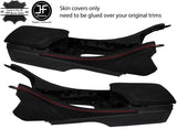 RED STITCH 2X CONSOLE SIDE TRIM SUEDE COVERS FOR LEXUS RC 200 300 350 14-18