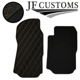 YELLOW DIAMOND STITCH VINYL 2X TAILORED FLOOR CARPETS FOR TRANSIT MK7 06-10 JF1