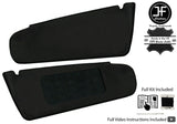 BLACK CROSS STITCH 2X SUN VISOR LEATHER COVERS FOR FORD THUNDERBIRD 1994-1995