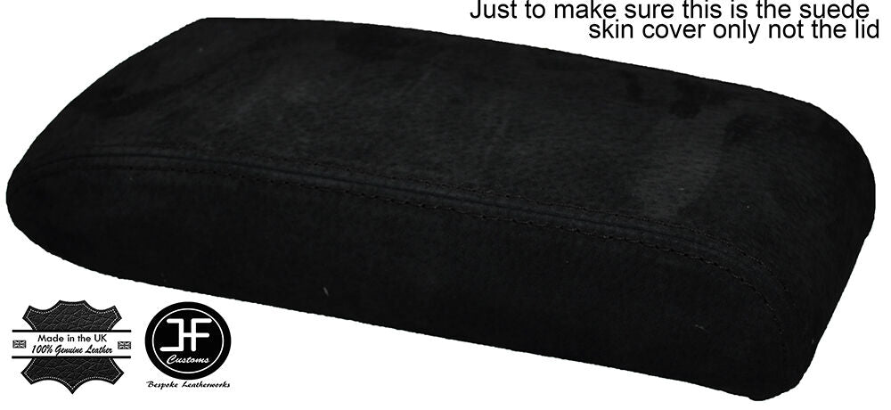 BLACK STITCHING SUEDE ARMREST LID COVER FITS TOYOTA CELICA GT4 1990-1993