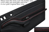 RED STITCH 2X TOP DOOR TRIM  & 2X HANDLE ARMREST SKIN COVERS FITS PORSCHE 993