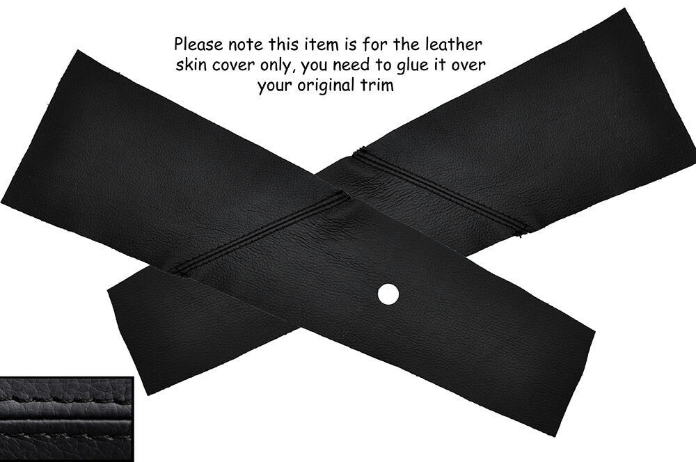 BLACK STITCH 2X B PILLAR LEATHER SKIN COVER FITS VW GOLF MK1 JETTA CADDY MK1