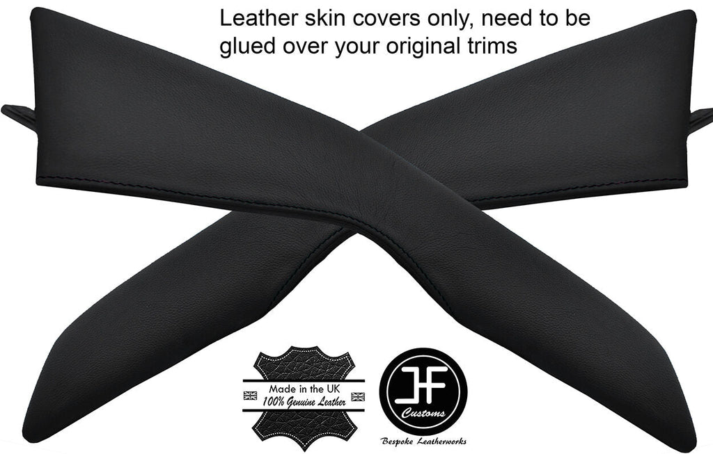 BLACK STITCH 2X CENTER CONSOLE SIDE TRIM LEATHER COVERS FITS LEXUS NX 2014-2017