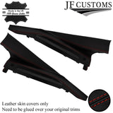 D RED STITCH LEATHER 2X C PILLAR COVER FOR VAUXHALL INSIGNIA G09 MK1 08-16