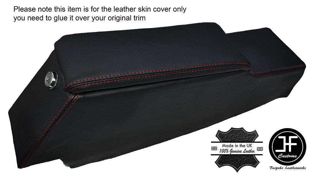 RED STITCH CENTRE CONSOLE & ARMREST LEATHER COVERS FITS SUNBEAM ALPINE TIGER