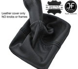 BLACK STITCH MANUAL TOP GRAIN LEATHER GEAR GAITER FOR VW NEW BEETLE 1998-2011