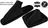 BLACK & TRI STITCH SUEDE GEAR & HANDBRAKE GAITER FITS BMW Z3 1995-2003