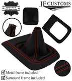RED STITCH ITALIAN LEATHER GEAR+ SURROUND COVERS + FRAMES FOR XTRAIL T30 04-07