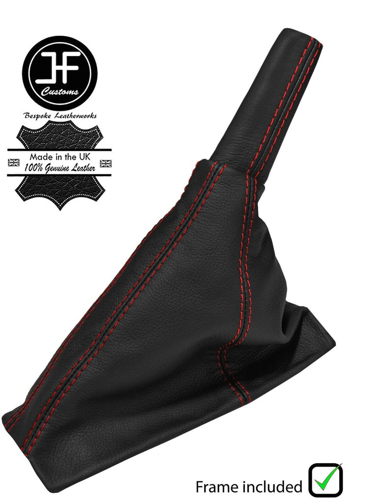 RED STITCH LEATHER HANDBRAKE + METAL FRAME + HANDLE FOR CORVETTE C5 97-04