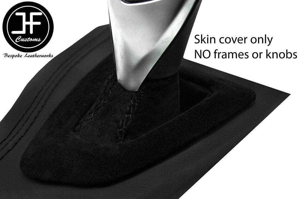 BLACK CROSS STITCH SUEDE AUTOMATIC GEAR GAITER FOR BMW 1 SERIES F20 F21 11-19