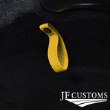 YELLOW LEATHER TAILGATE BOOT PULL STRAP HANDLE FITS FIAT 500 ABARTH 07-16