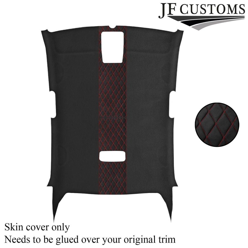DSG2 RED STITCH D GREY LUXE SUEDE HEADLINER COVER FOR VW JETTA MK5 05-19 5DR