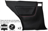 RED STITCH 2X REAR FULL DOOR CARD LEATHER COVERS FITS SKYLINE R32 GTS GTR 89-94