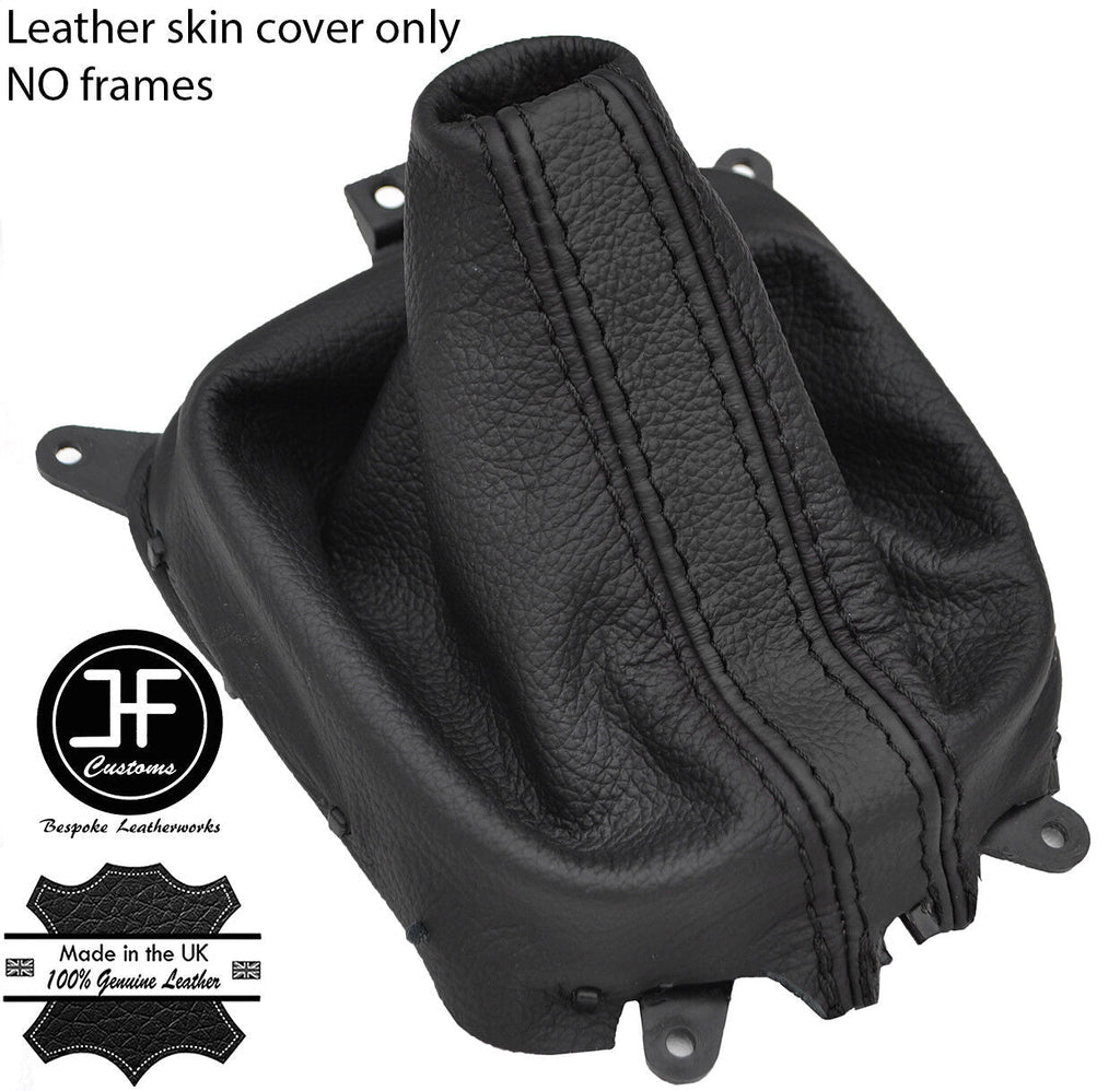 BLACK & BLACK STRIPE TOP GRAIN LEATHER GEAR GAITER FITS MAZDA 323 323F 95-98