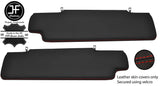 RED STITCHING FITS LAND ROVER DEFENDER 2X SUN VISORS LEATHER COVERS ONLY