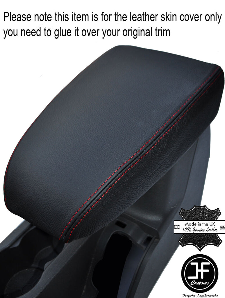 RED STITCHING LEATHER ARMREST COVER FITS FORD FOCUS MK2 2005-2008 CUSTOM NEW