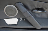 black stitch FITS BMW Z4 E85 03-11 2X DOOR HANDLE LEATHER COVERS CUSTOM NEW